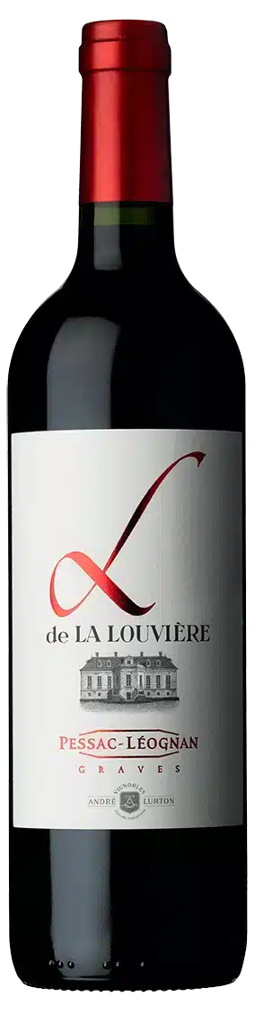 bouteille L de La Louvière rouge